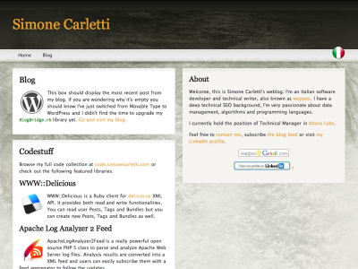 Blog before restyling