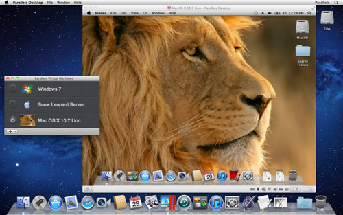 OS X Lion come OS guest su Parallels Desktop 7