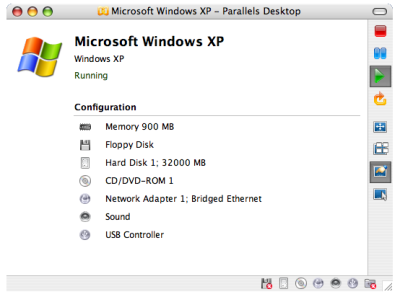 Windows XP installato con Parallels