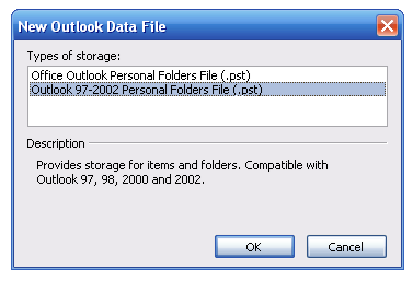 Outlook 2002 Data File