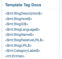 MovableType Template Tags