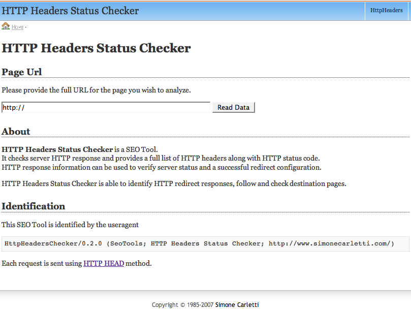 HTTP Headers Status Checker